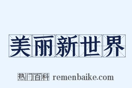 美丽新世界是什么意思的图片